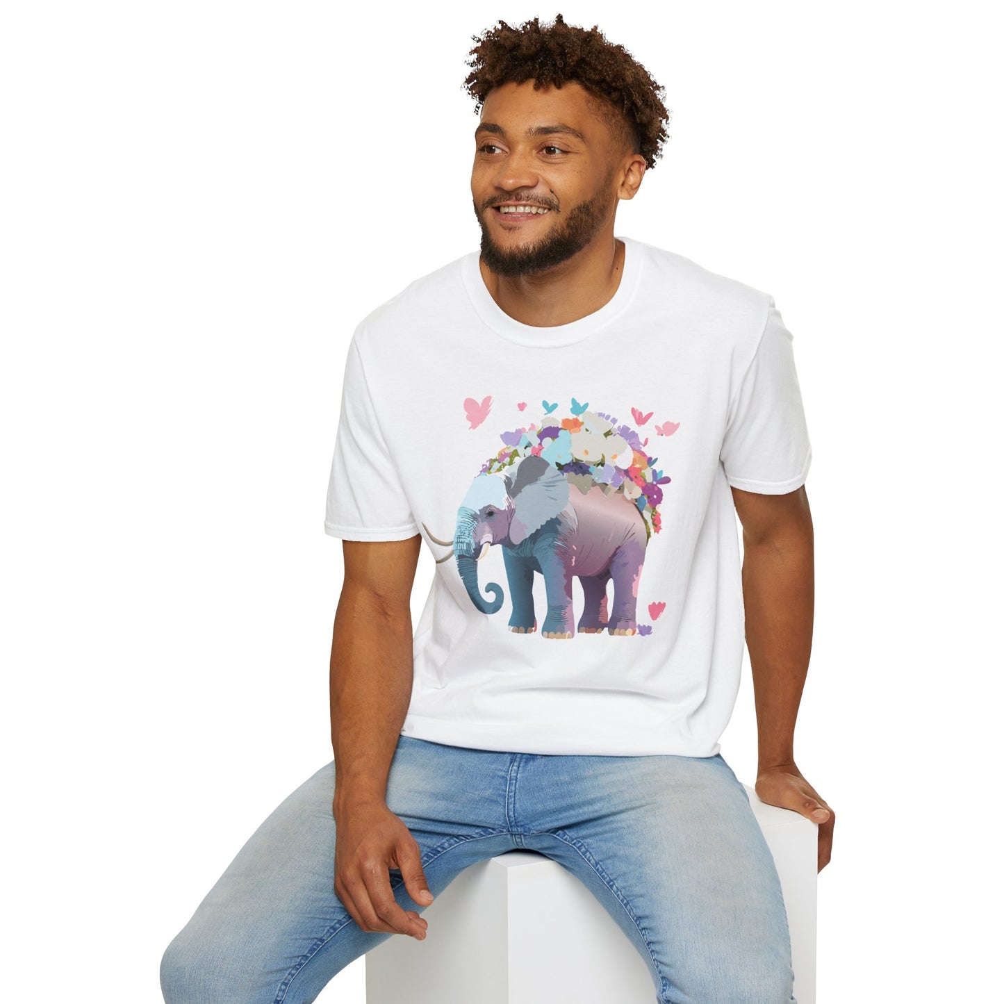 Elephant Shirt, T Shirt with Elephant, Elephant on T Shirt, T Shirt with Animation, Animals Tee Shirt