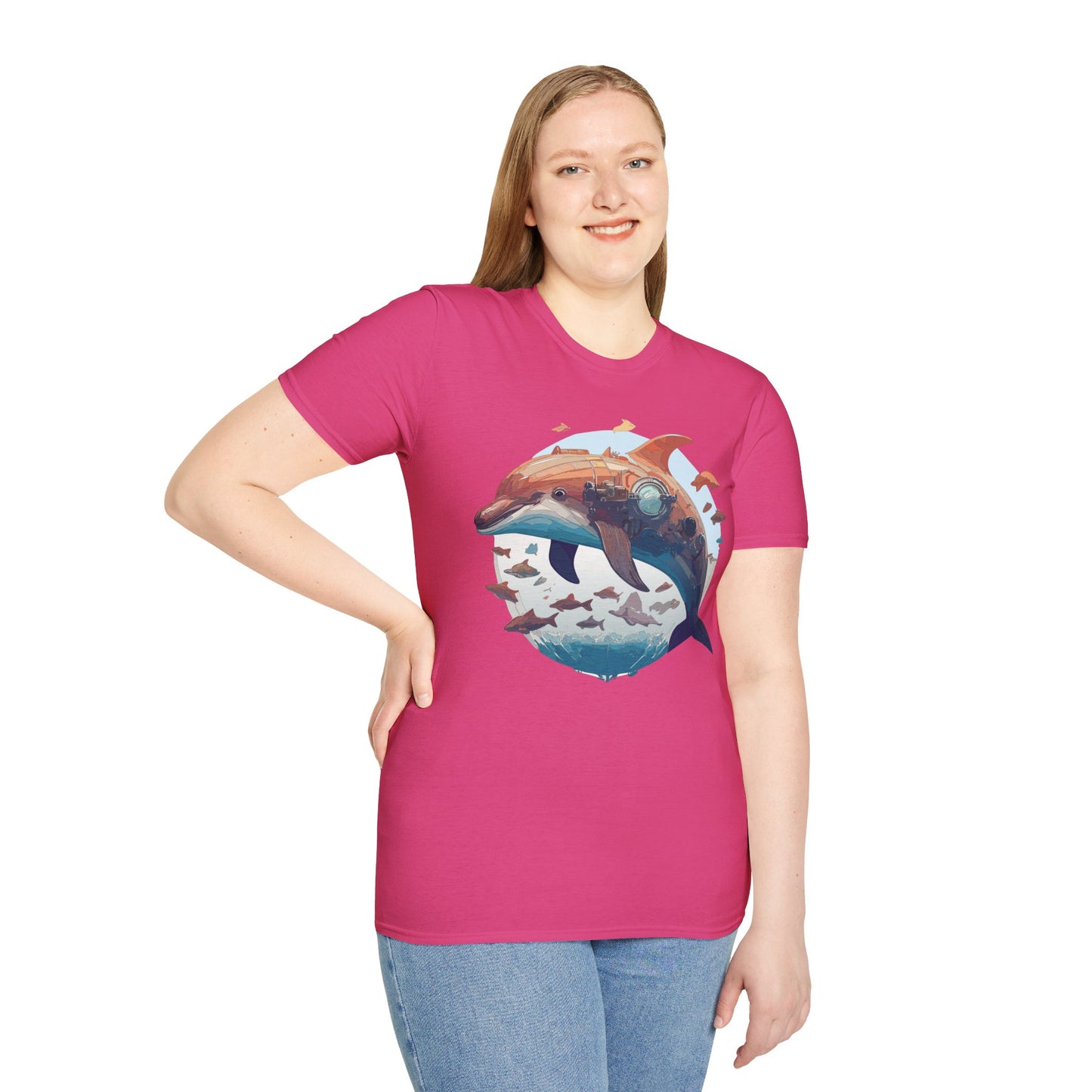 Dolphin Shirts, Shirt with Dolphin, Fish Tee Shirt, Animal Shirt