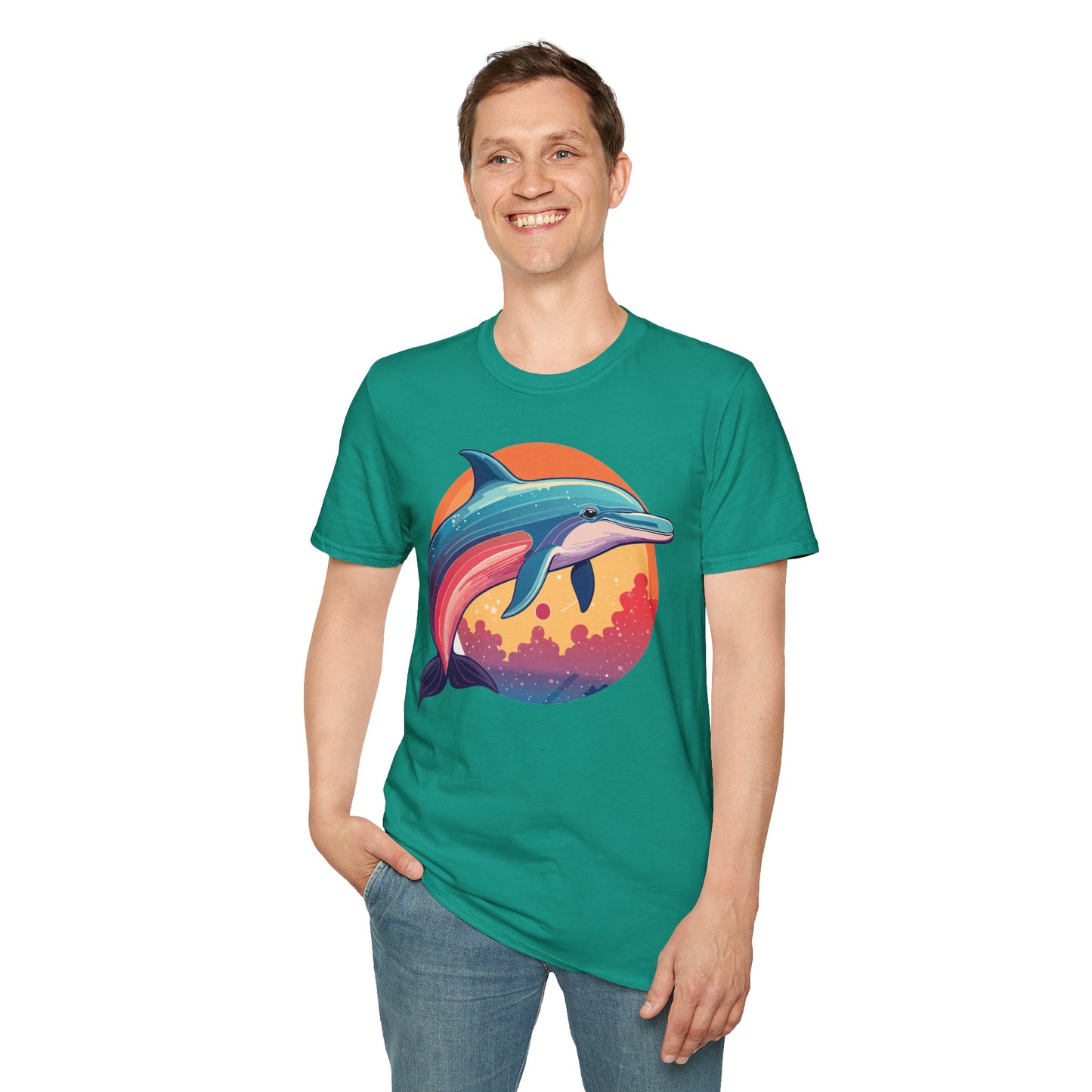 Dolphin Shirts, Shirt with Dolphin, Fish Tee Shirt, Animal Shirt