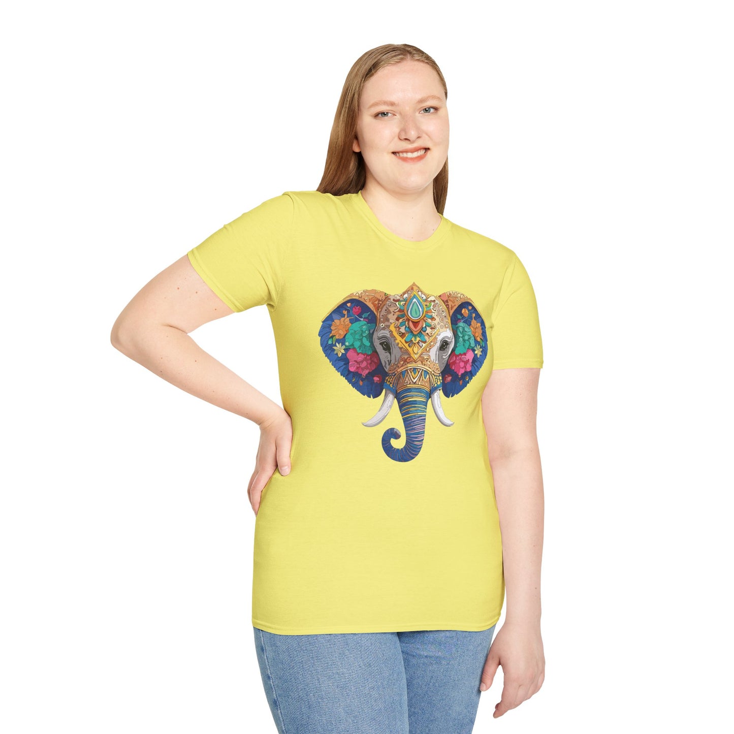 Elephant Shirt, T Shirt with Elephant, Elephant on T Shirt, T Shirt with Animation, Animals Tee Shirt
