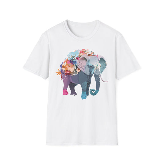 Elephant Shirt, T Shirt with Elephant, Elephant on T Shirt, T Shirt with Animation, Animals Tee Shirt