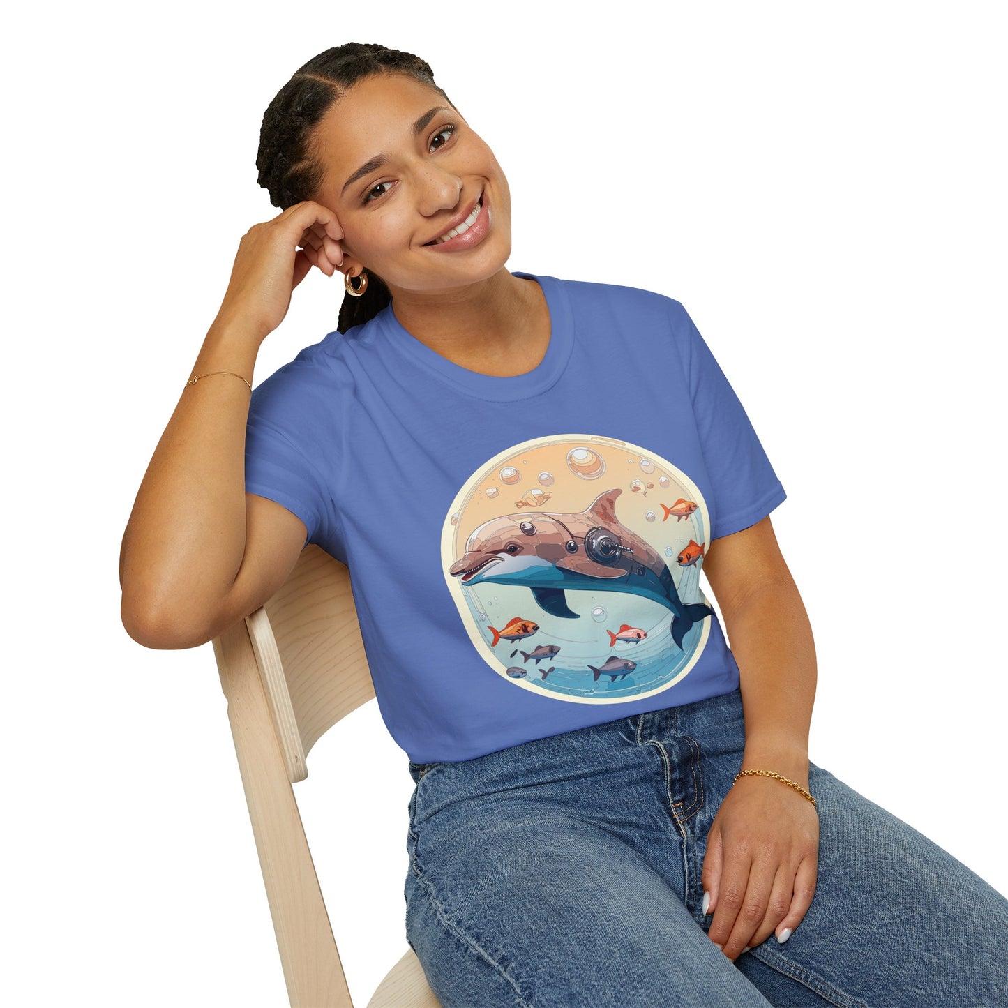 Dolphin Shirts, Shirt with Dolphin, Fish Tee Shirt, Animal Shirt