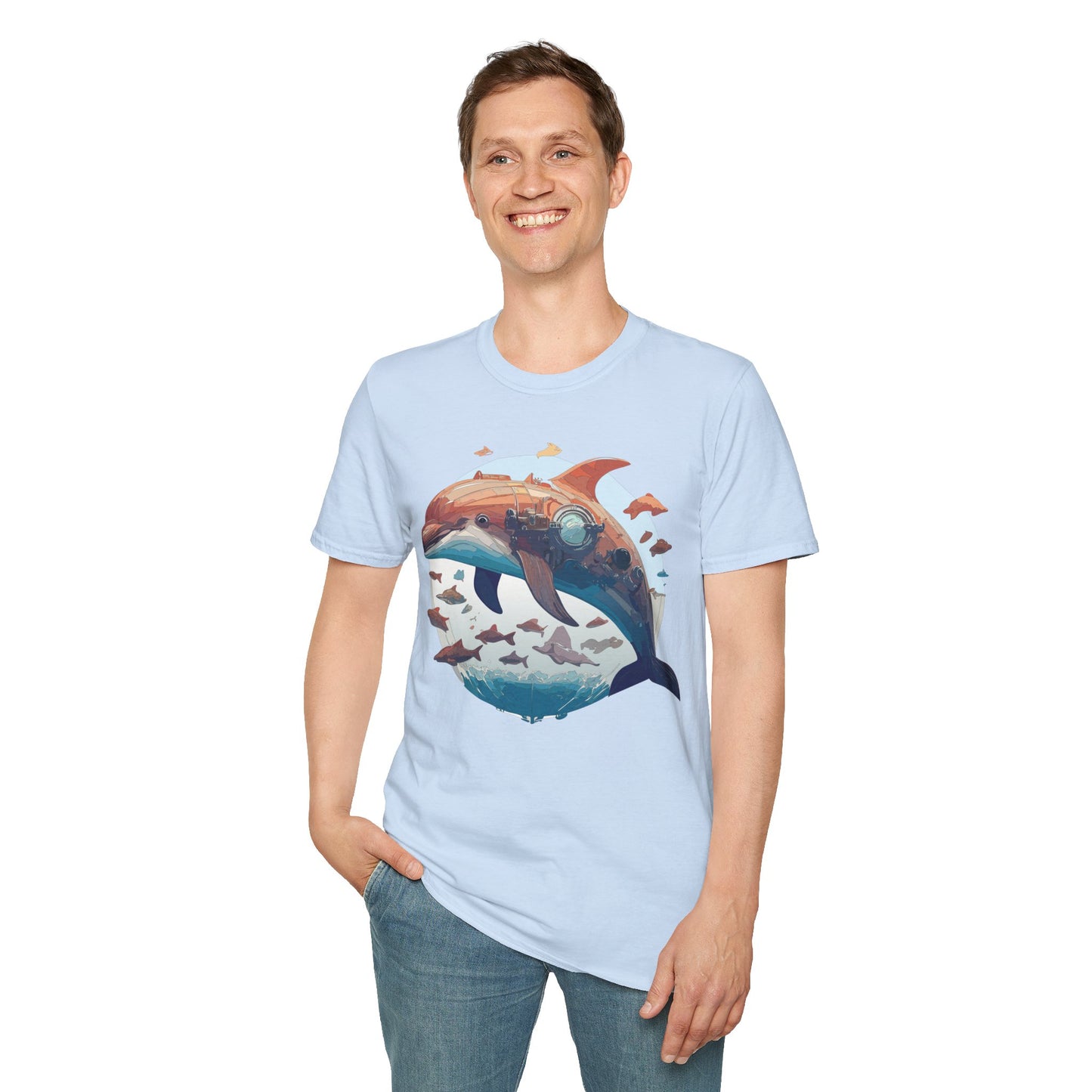 Dolphin Shirts, Shirt with Dolphin, Fish Tee Shirt, Animal Shirt