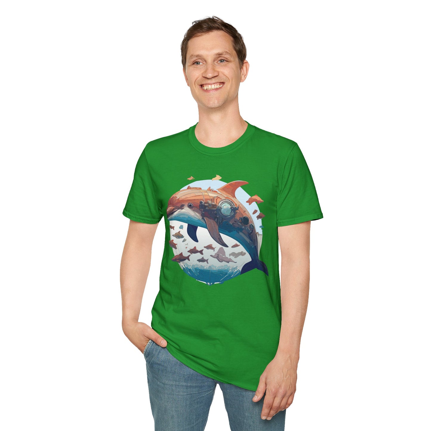 Dolphin Shirts, Shirt with Dolphin, Fish Tee Shirt, Animal Shirt