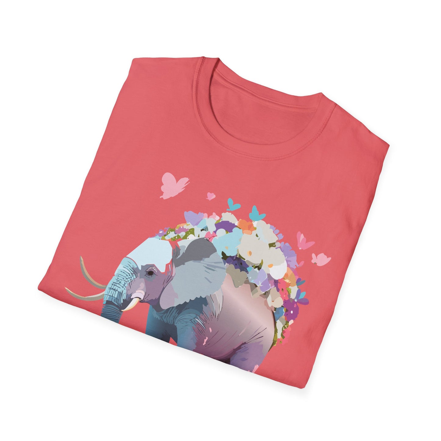 Elephant Shirt, T Shirt with Elephant, Elephant on T Shirt, T Shirt with Animation, Animals Tee Shirt