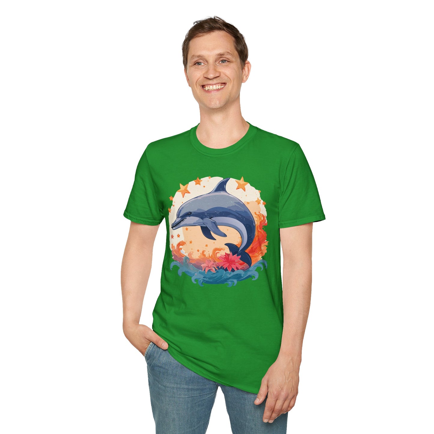 Dolphin Shirts, Shirt with Dolphin, Fish Tee Shirt, Animal Shirt