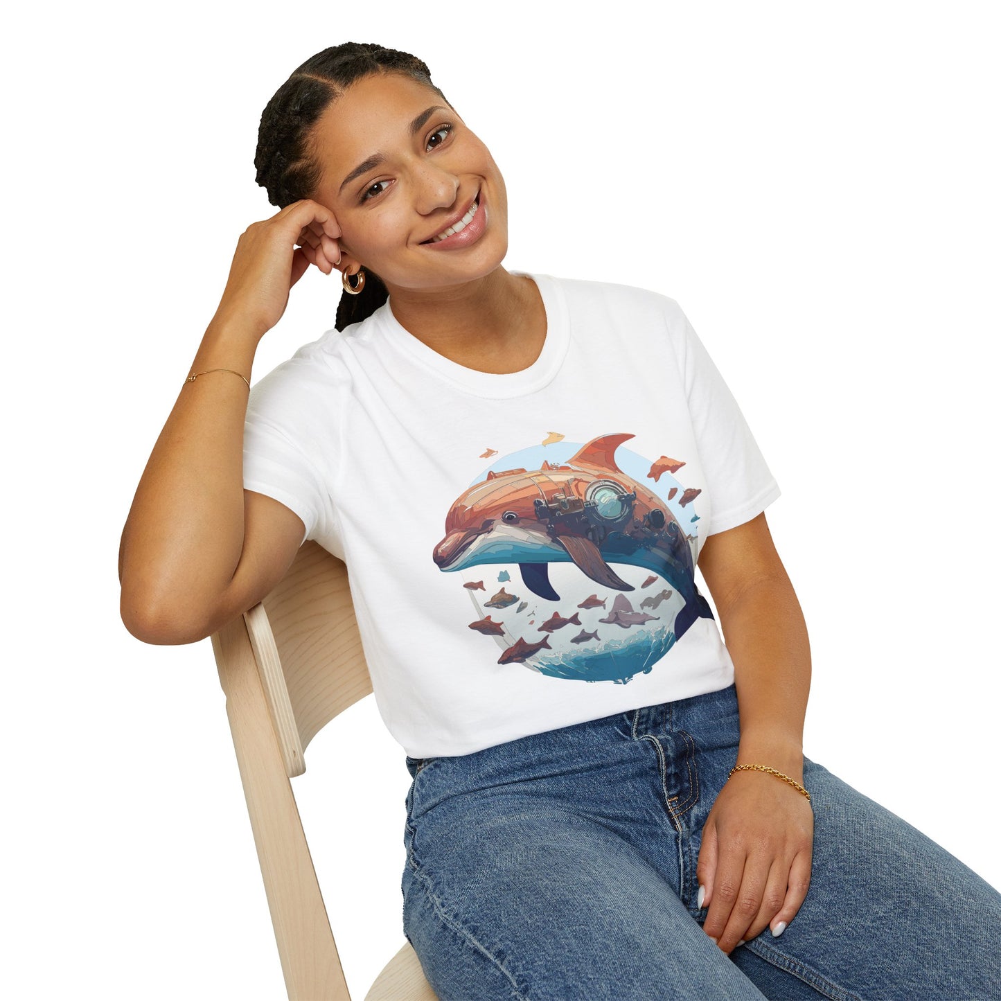 Dolphin Shirts, Shirt with Dolphin, Fish Tee Shirt, Animal Shirt