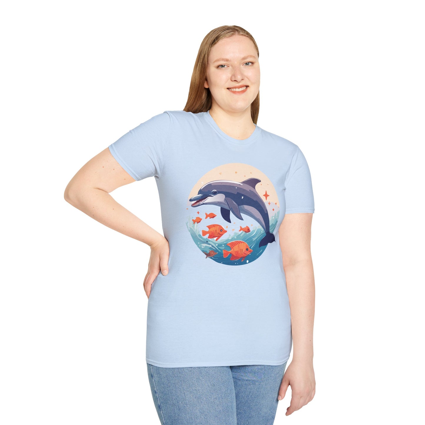 Dolphin Shirts, Shirt with Dolphin, Fish Tee Shirt, Animal Shirt