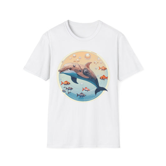 Dolphin Shirts, Shirt with Dolphin, Fish Tee Shirt, Animal Shirt