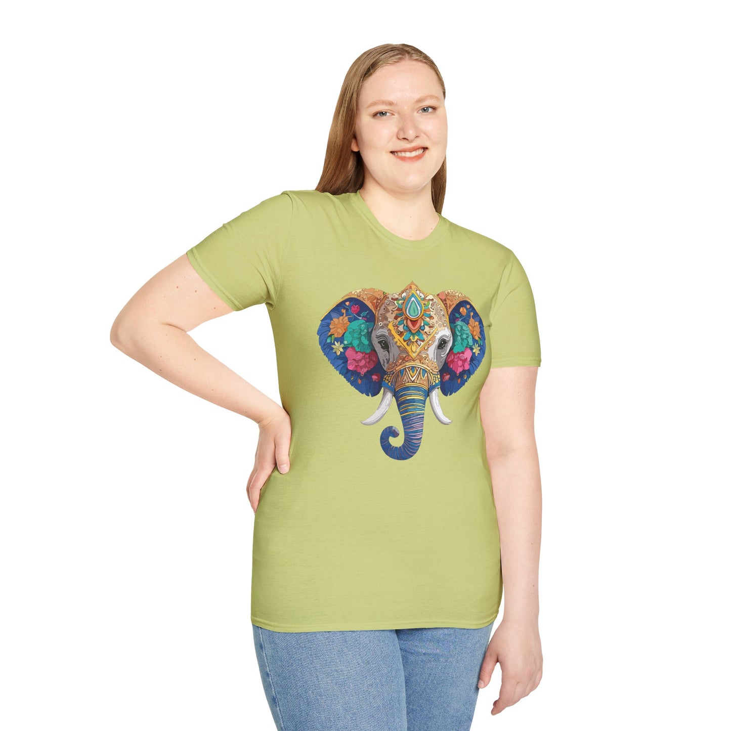 Elephant Shirt, T Shirt with Elephant, Elephant on T Shirt, T Shirt with Animation, Animals Tee Shirt