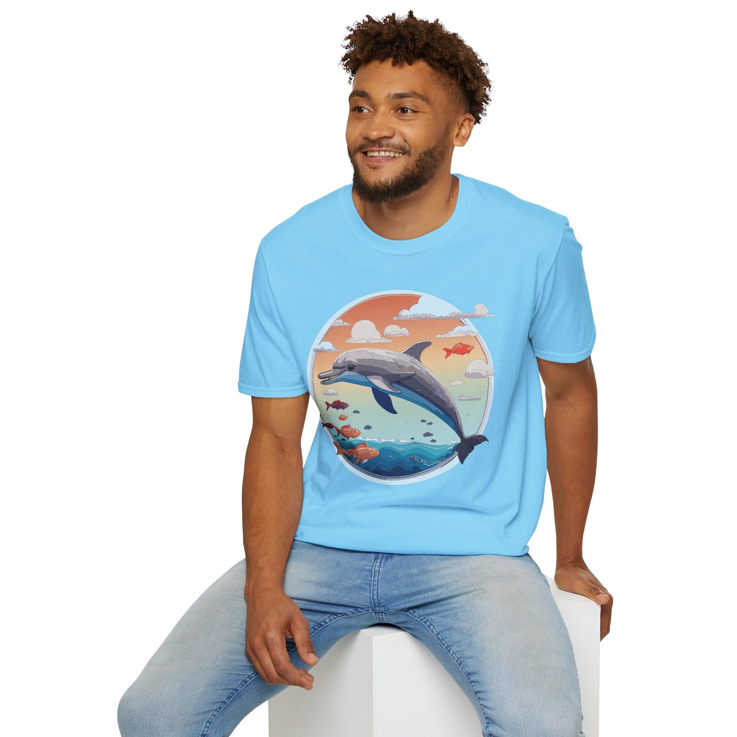 Dolphin Shirts, Shirt with Dolphin, Fish Tee Shirt, Animal Shirt