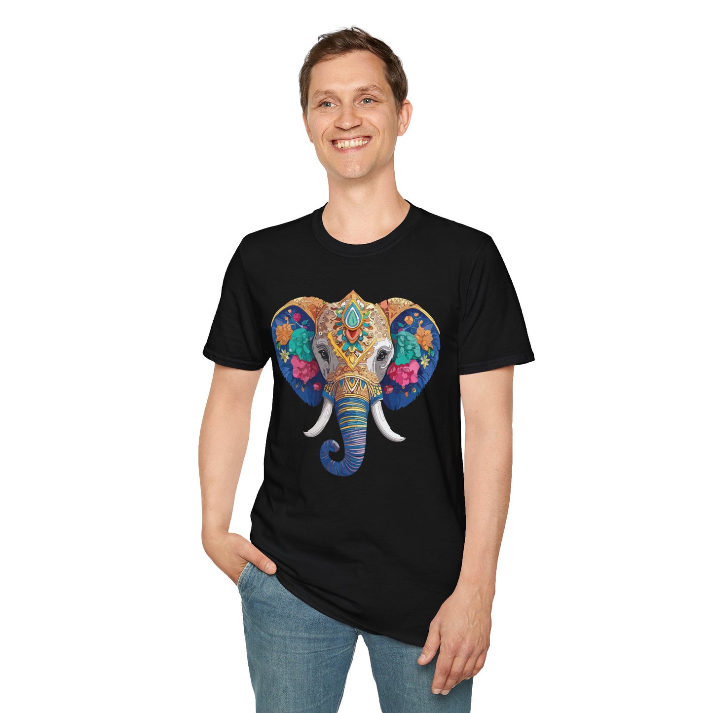 Elephant Shirt, T Shirt with Elephant, Elephant on T Shirt, T Shirt with Animation, Animals Tee Shirt