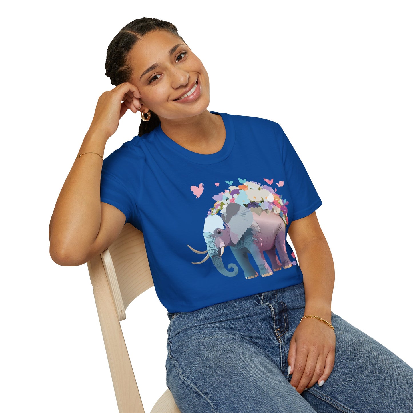 Elephant Shirt, T Shirt with Elephant, Elephant on T Shirt, T Shirt with Animation, Animals Tee Shirt