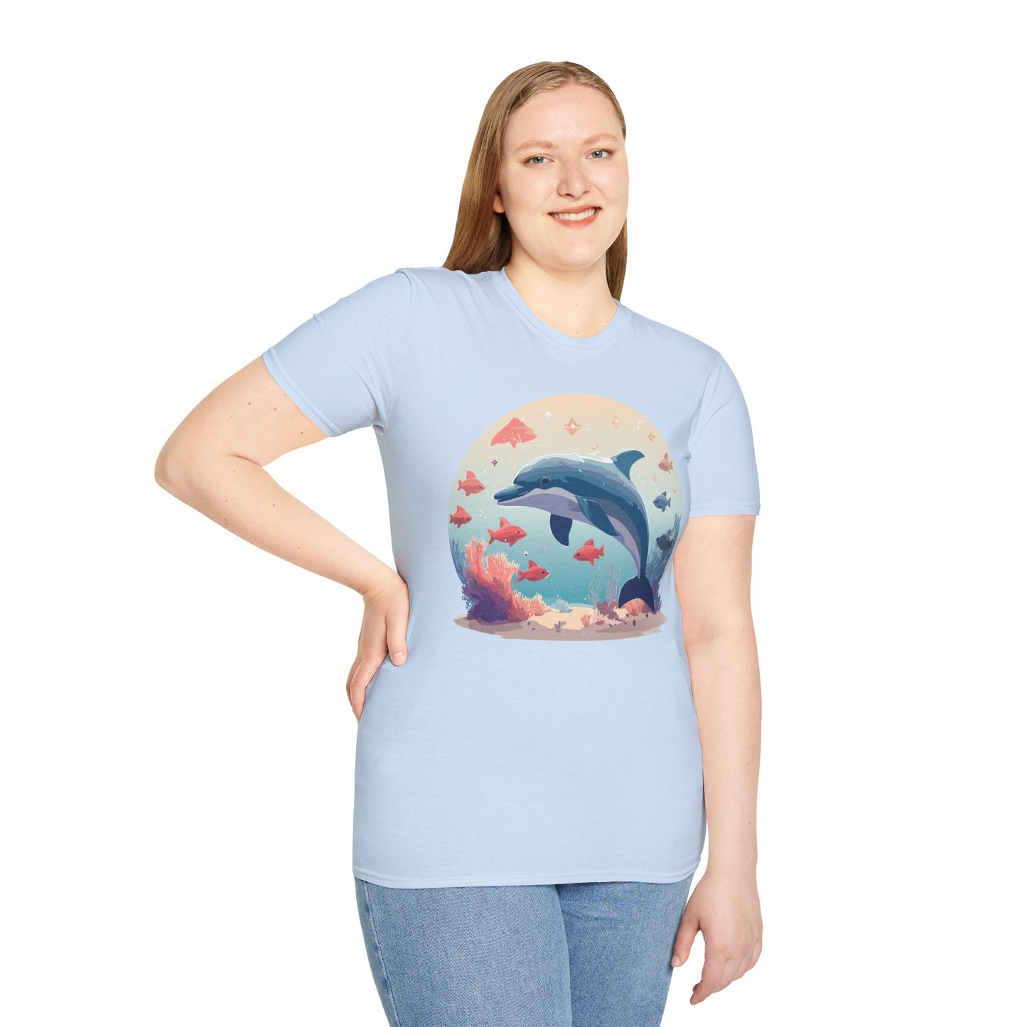 Dolphin Shirts, Shirt with Dolphin, Fish Tee Shirt, Animal Shirt
