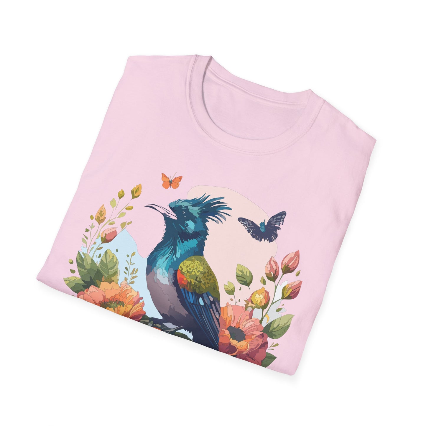 Bird T-Shirt, Floral Bird T Shirt, Shirt with Bird, Shirt with Animal