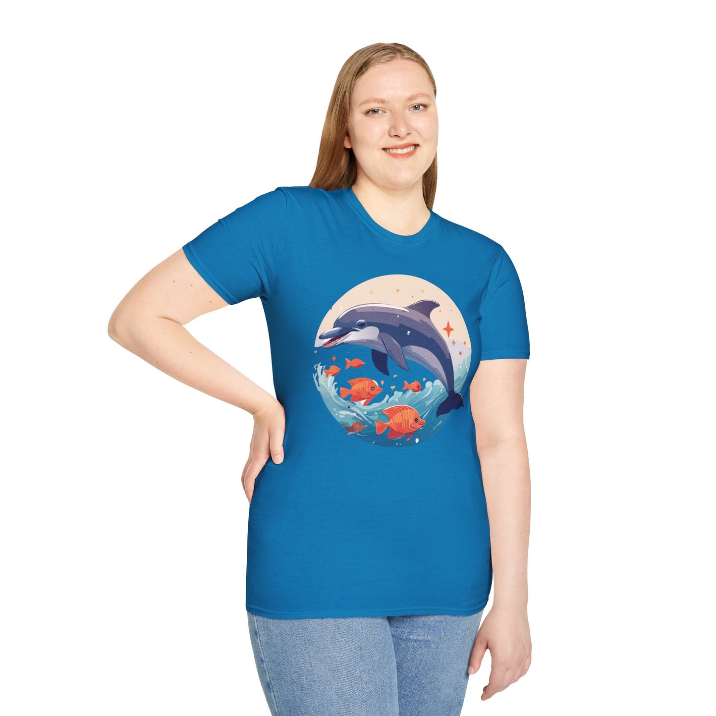 Dolphin Shirts, Shirt with Dolphin, Fish Tee Shirt, Animal Shirt