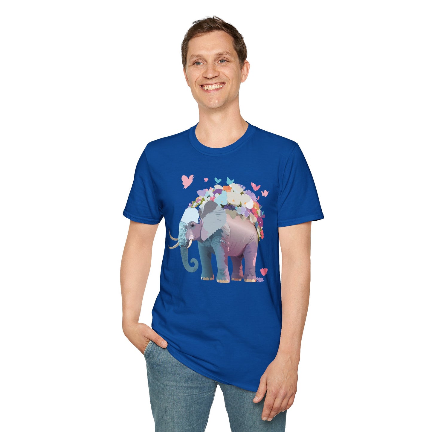 Elephant Shirt, T Shirt with Elephant, Elephant on T Shirt, T Shirt with Animation, Animals Tee Shirt