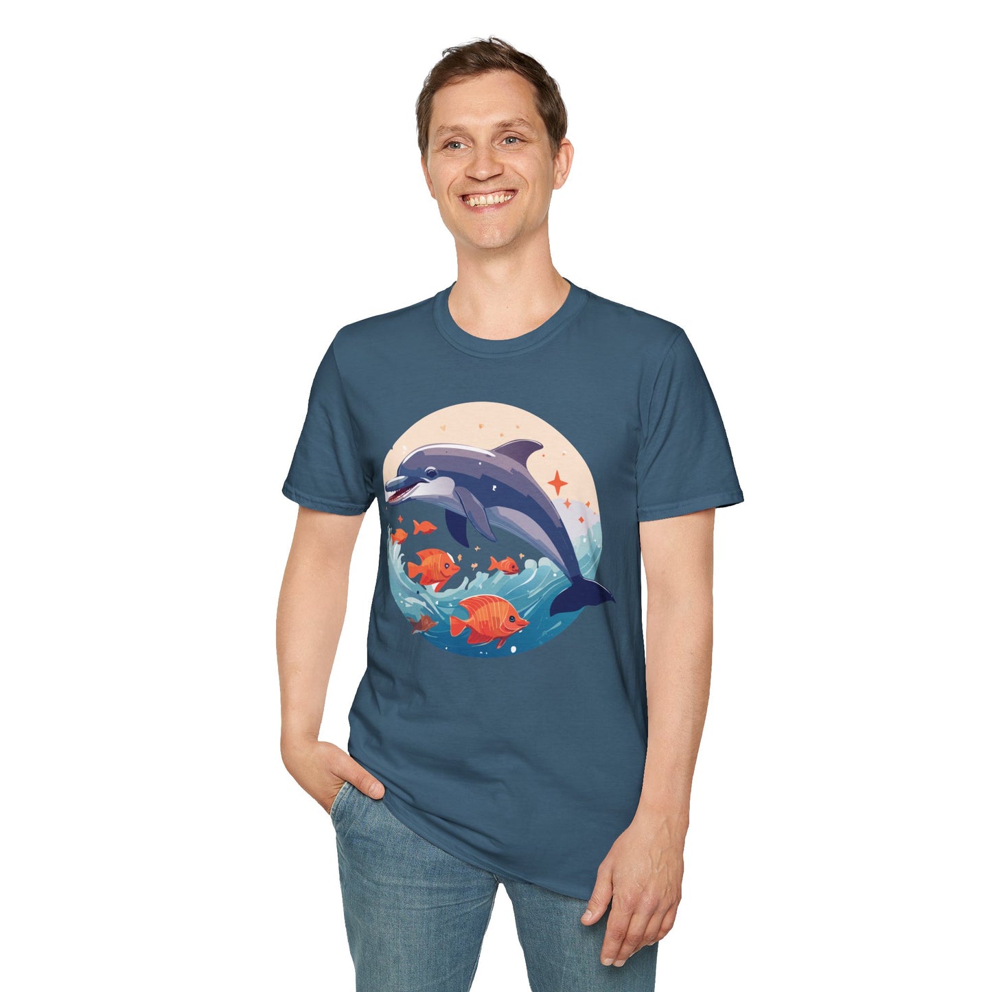 Dolphin Shirts, Shirt with Dolphin, Fish Tee Shirt, Animal Shirt