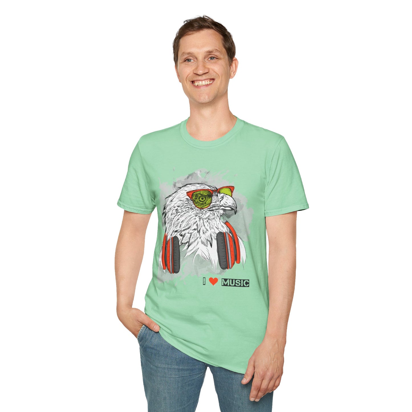 I love Music Animals Shirts, Shirt with Animals, Animals with Headphones Shirt