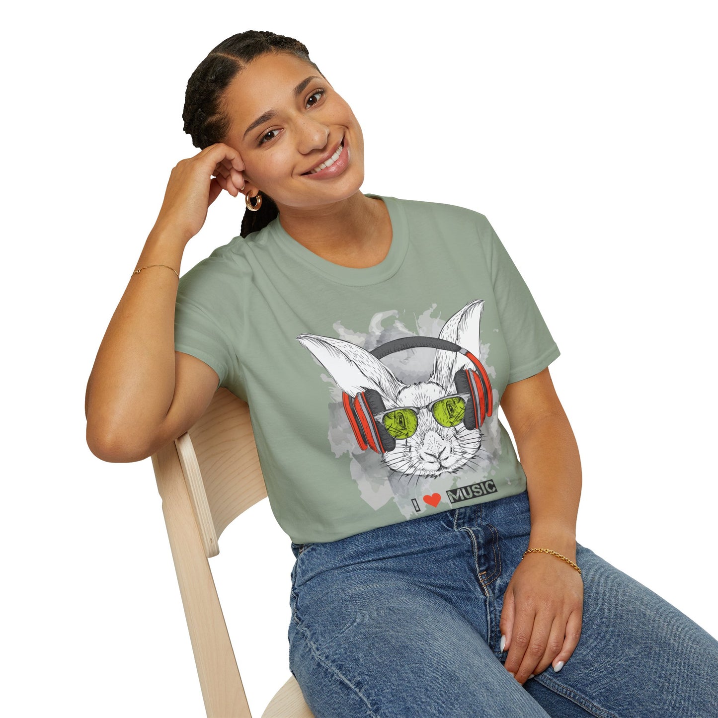 I love Music Animals Shirts, Shirt with Animals, Animals with Headphones Shirt