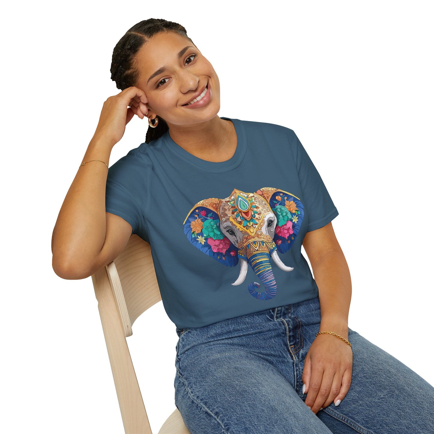 Elephant Shirt, T Shirt with Elephant, Elephant on T Shirt, T Shirt with Animation, Animals Tee Shirt