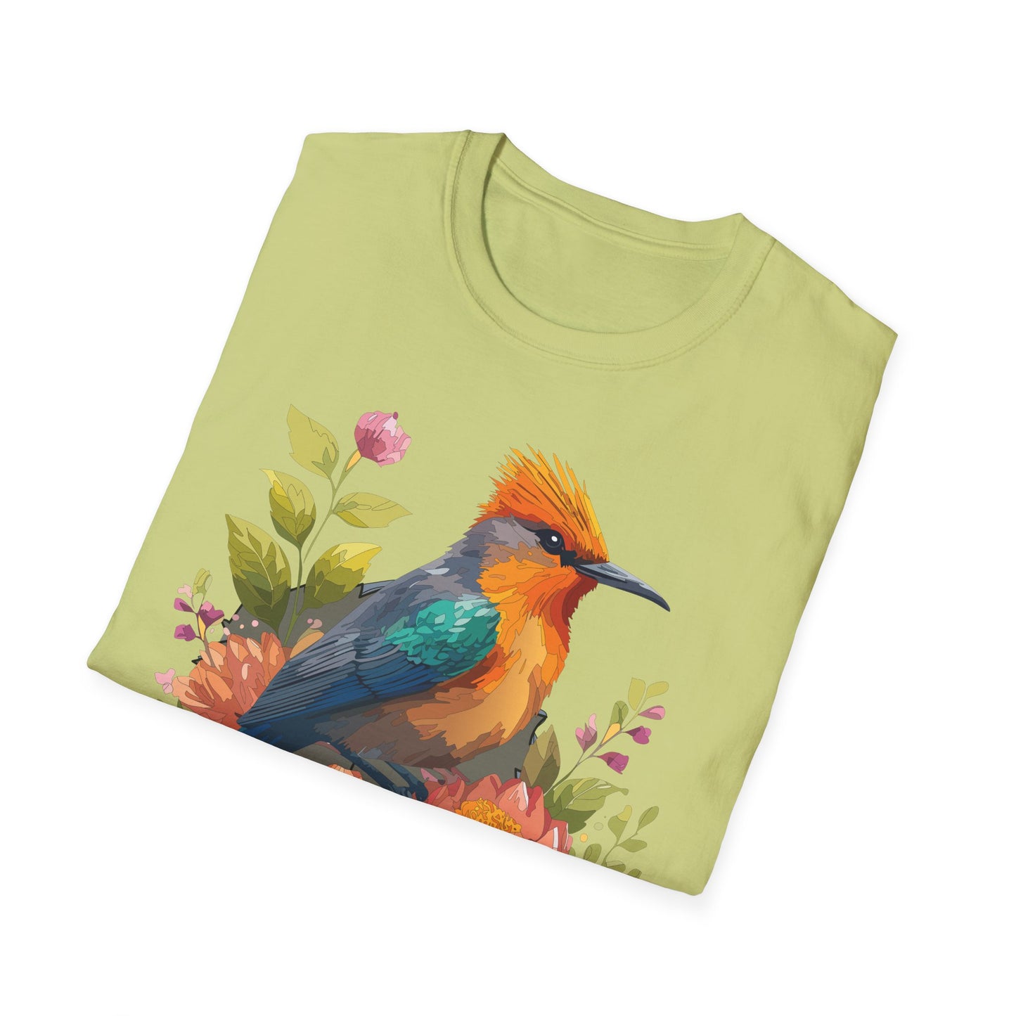 Bird T-Shirt, Floral Bird T Shirt, Shirt with Bird, Shirt with Animal