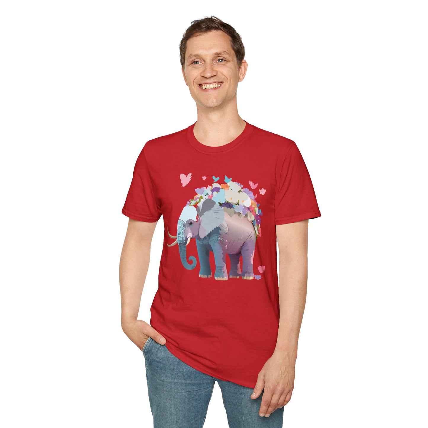 Elephant Shirt, T Shirt with Elephant, Elephant on T Shirt, T Shirt with Animation, Animals Tee Shirt