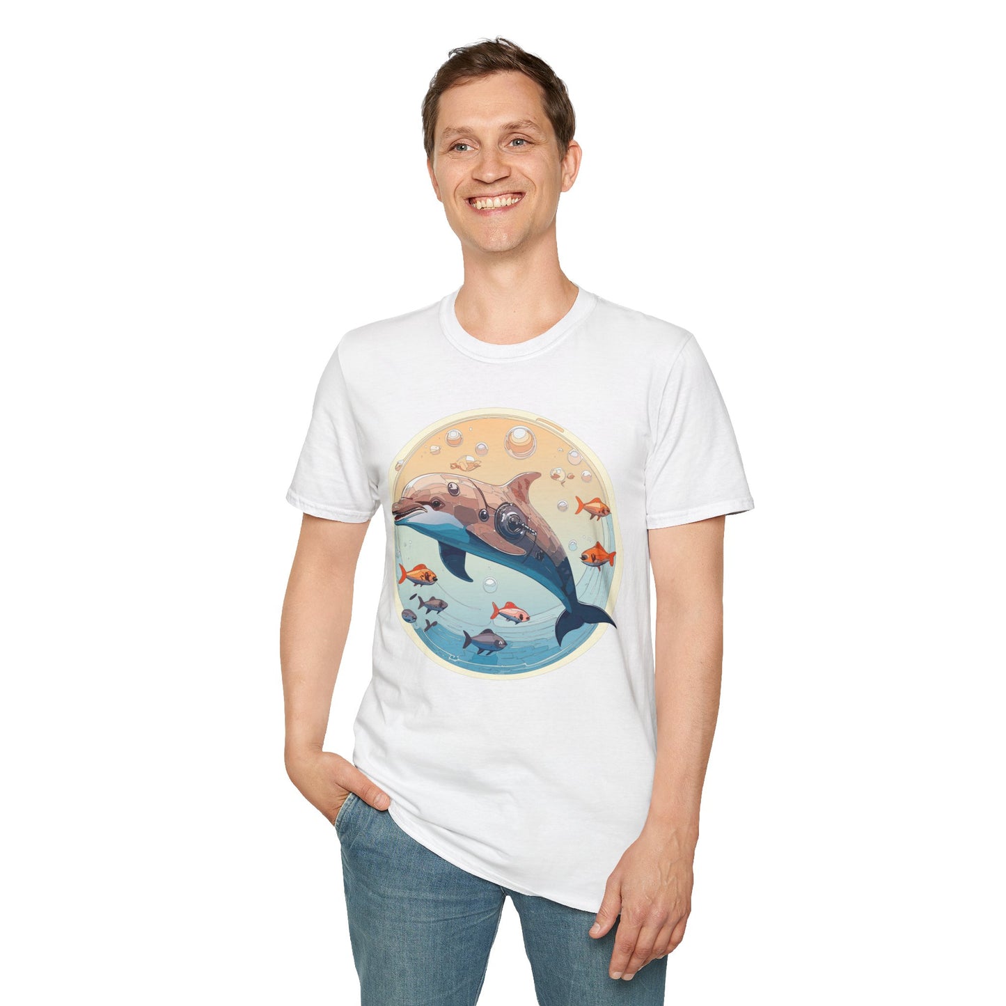 Dolphin Shirts, Shirt with Dolphin, Fish Tee Shirt, Animal Shirt