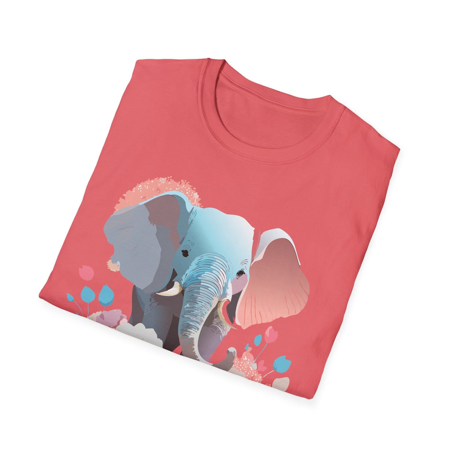 Elephant Shirt, T Shirt with Elephant, Elephant on T Shirt, T Shirt with Animation, Animals Tee Shirt