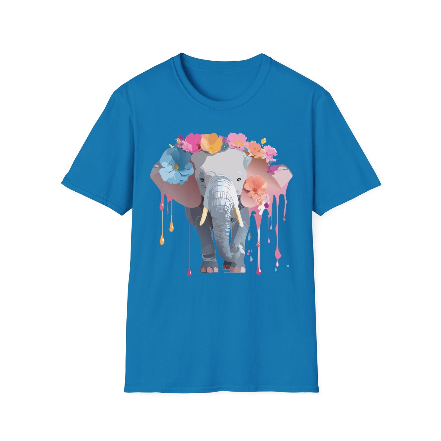 Elephant Shirt, T Shirt with Elephant, Elephant on T Shirt, T Shirt with Animation, Animals Tee Shirt