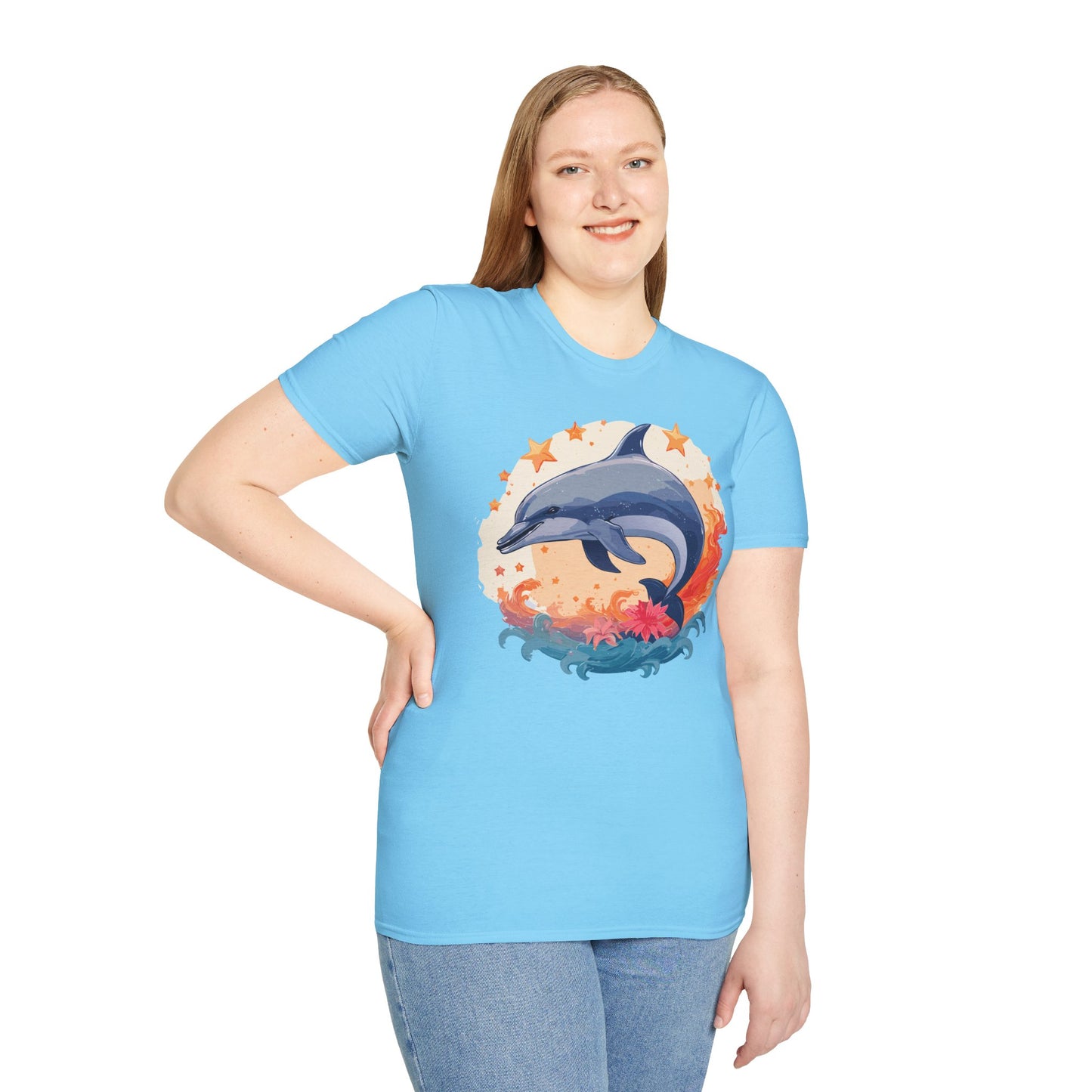 Dolphin Shirts, Shirt with Dolphin, Fish Tee Shirt, Animal Shirt