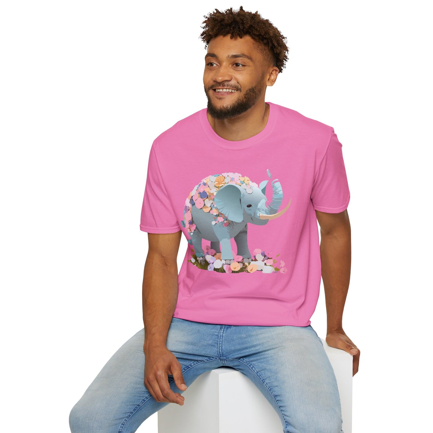 Elephant Shirt, T Shirt with Elephant, Elephant on T Shirt, T Shirt with Animation, Animals Tee Shirt