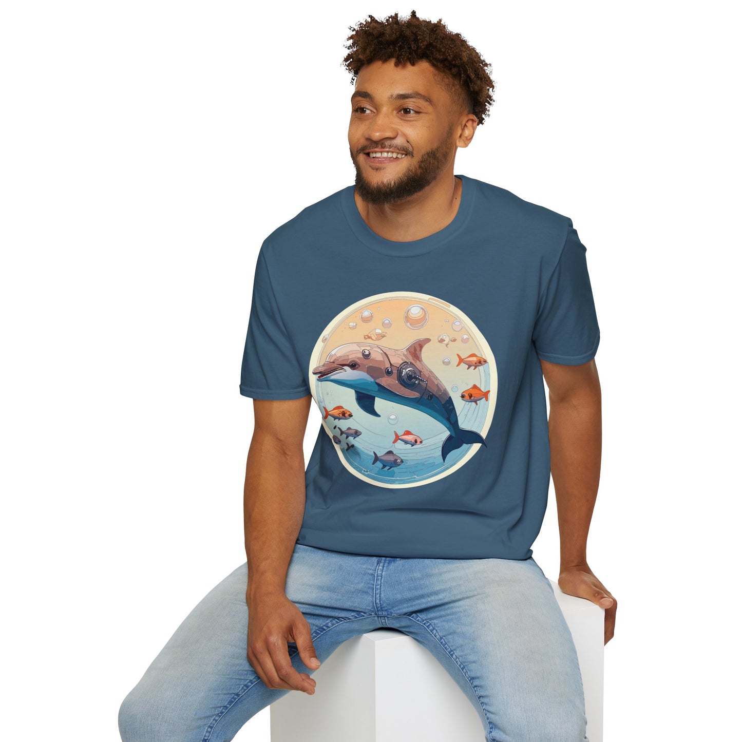 Dolphin Shirts, Shirt with Dolphin, Fish Tee Shirt, Animal Shirt