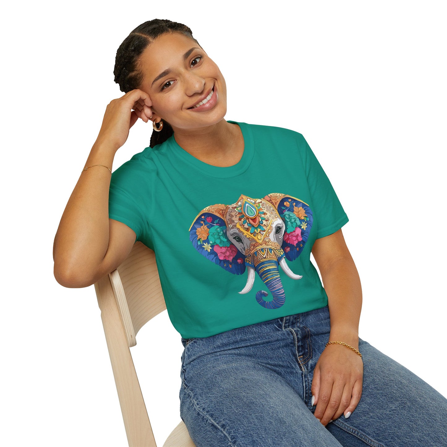 Elephant Shirt, T Shirt with Elephant, Elephant on T Shirt, T Shirt with Animation, Animals Tee Shirt