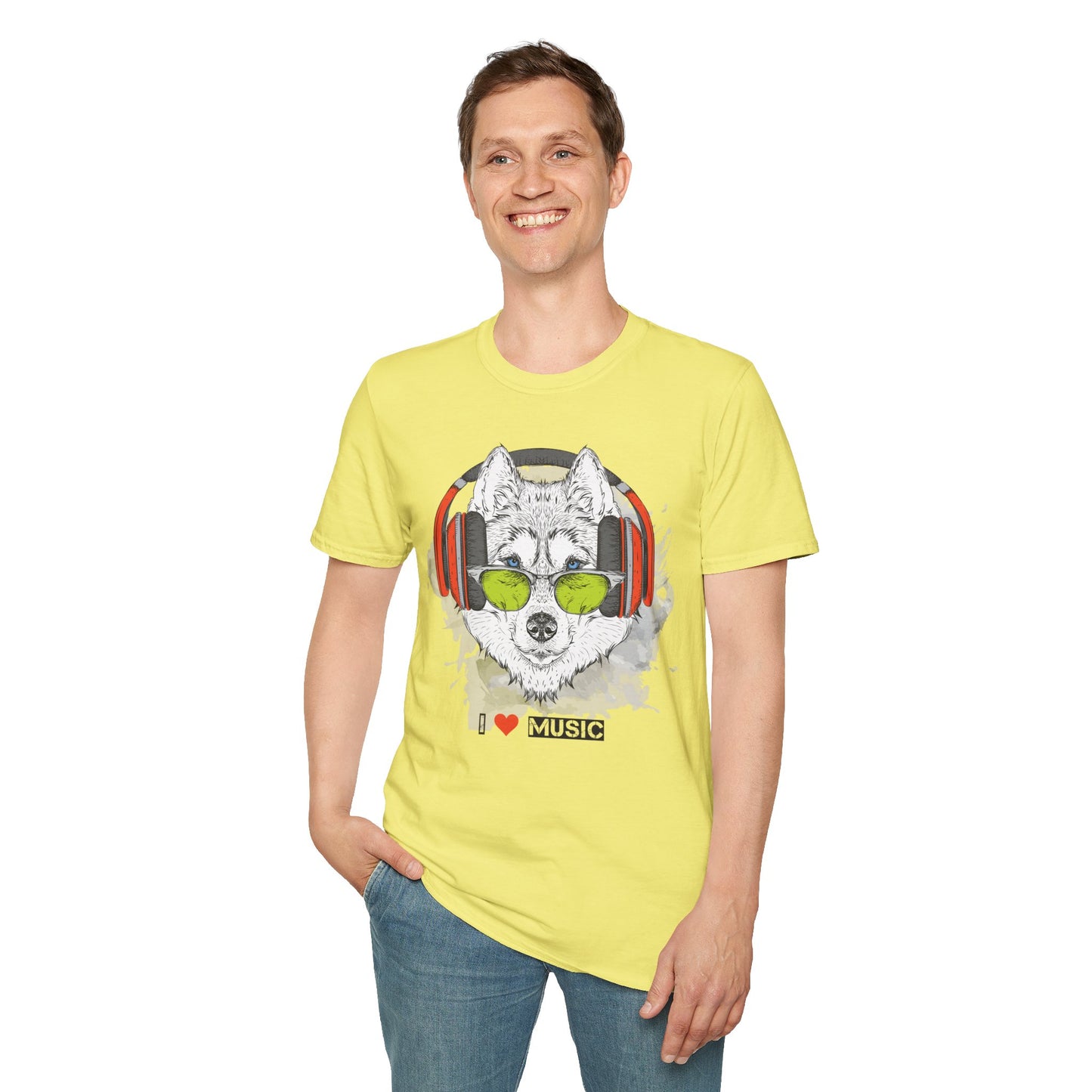 I love Music Animals Shirts, Shirt with Animals, Animals with Headphones Shirt
