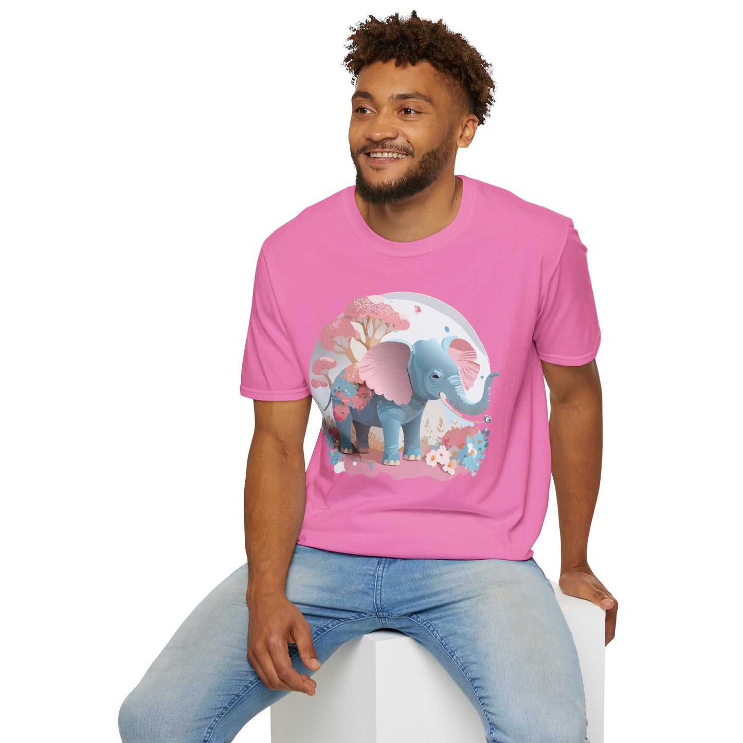 Elephant Shirt, T Shirt with Elephant, Elephant on T Shirt, T Shirt with Animation, Animals Tee Shirt