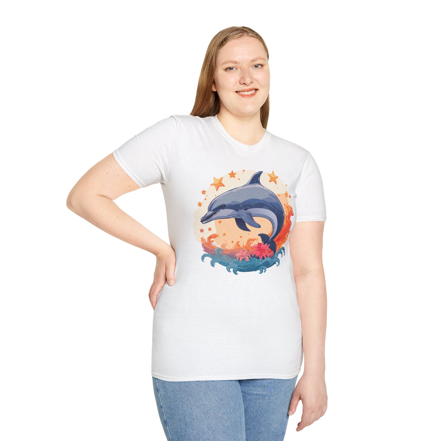 Dolphin Shirts, Shirt with Dolphin, Fish Tee Shirt, Animal Shirt