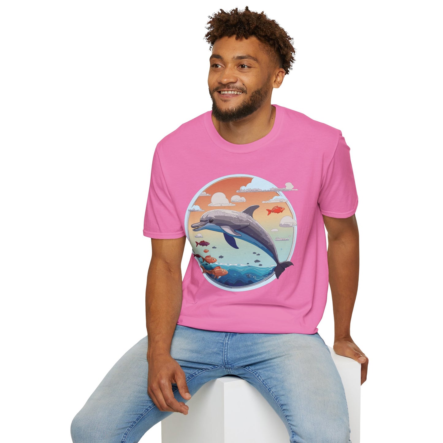Dolphin Shirts, Shirt with Dolphin, Fish Tee Shirt, Animal Shirt