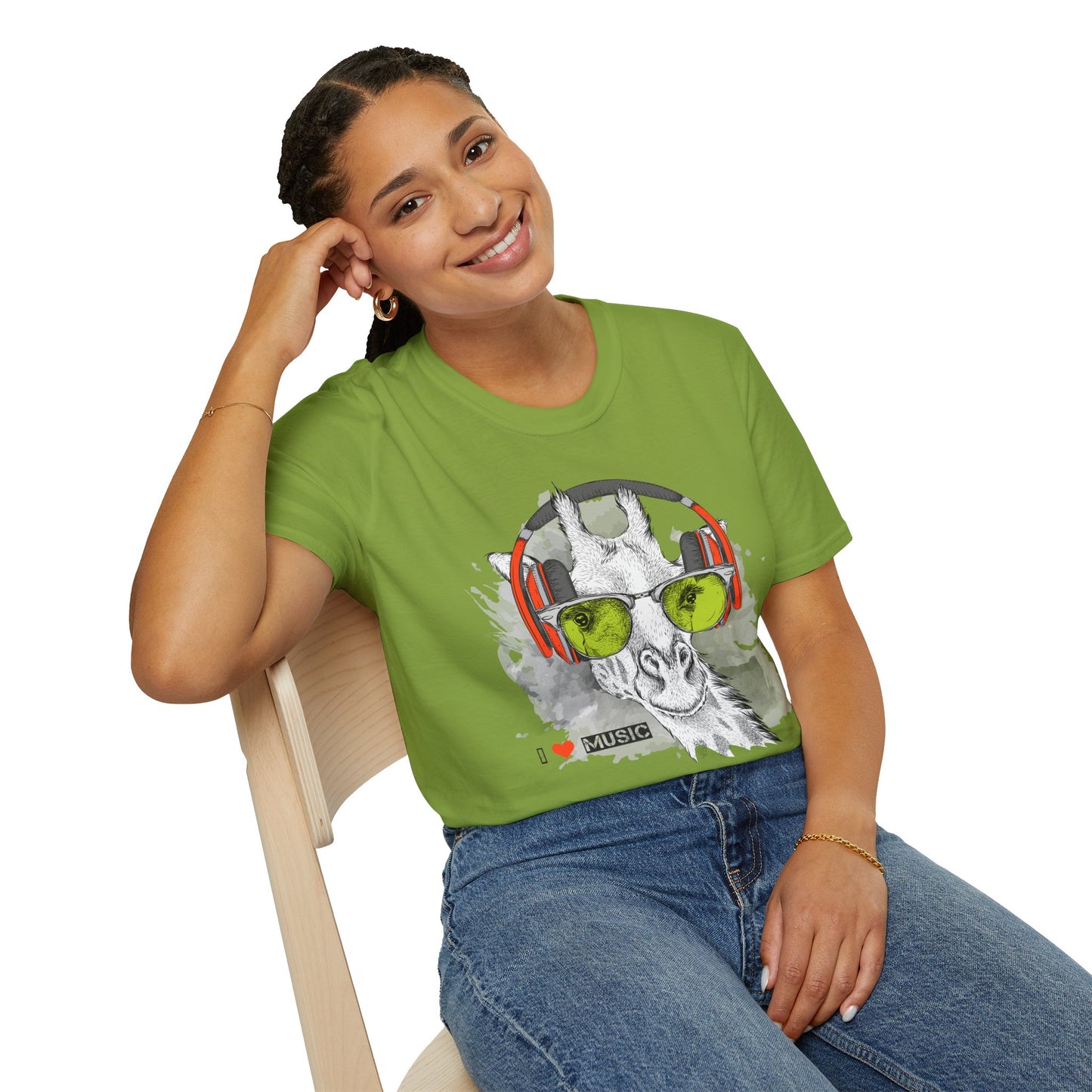 I love Music Animals Shirts, Shirt with Animals, Animals with Headphones Shirt
