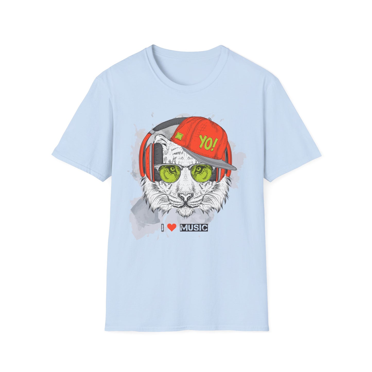 I love Music Animals Shirts, Shirt with Animals, Animals with Headphones Shirt