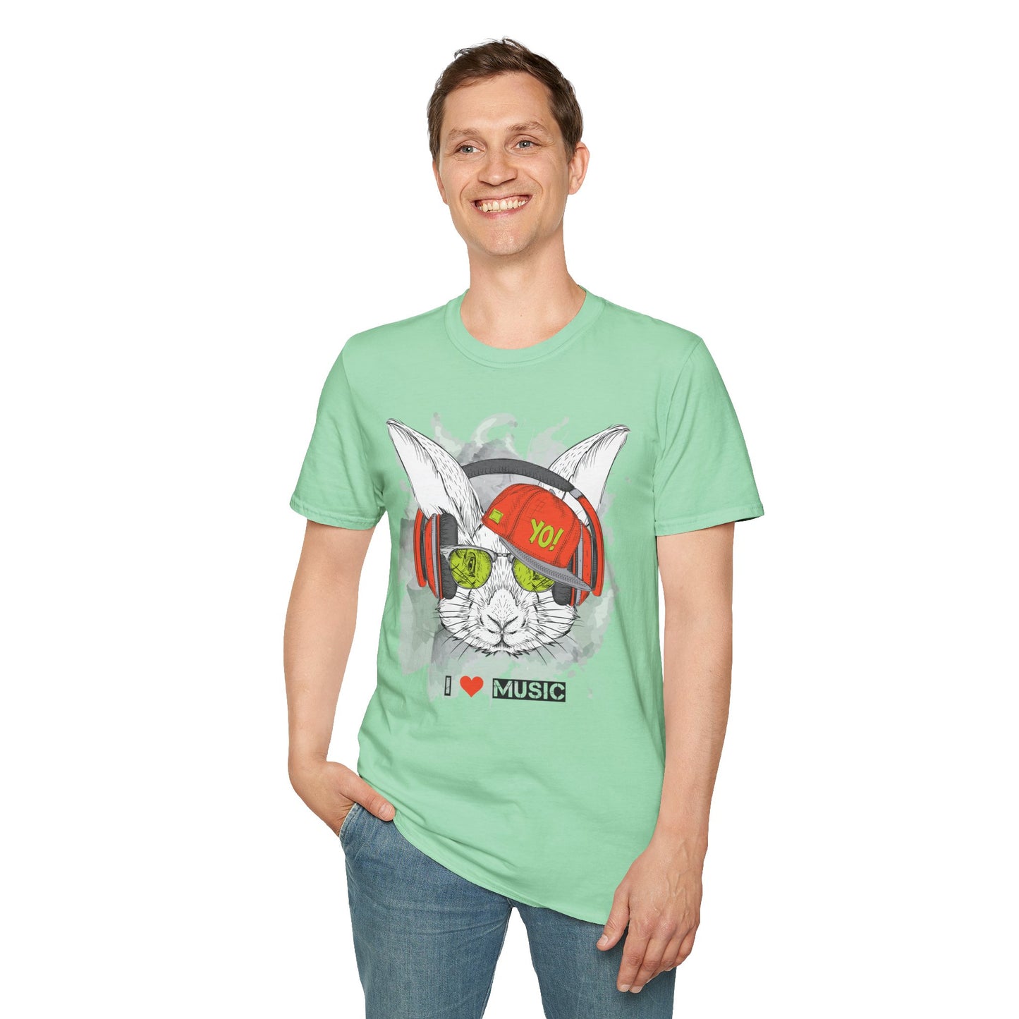 I love Music Animals Shirts, Shirt with Animals, Animals with Headphones Shirt