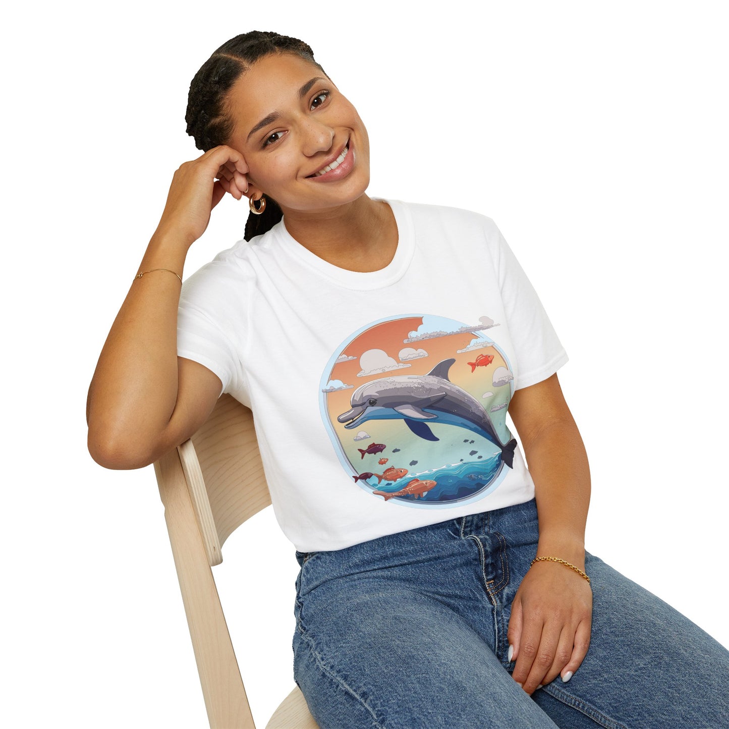Dolphin Shirts, Shirt with Dolphin, Fish Tee Shirt, Animal Shirt