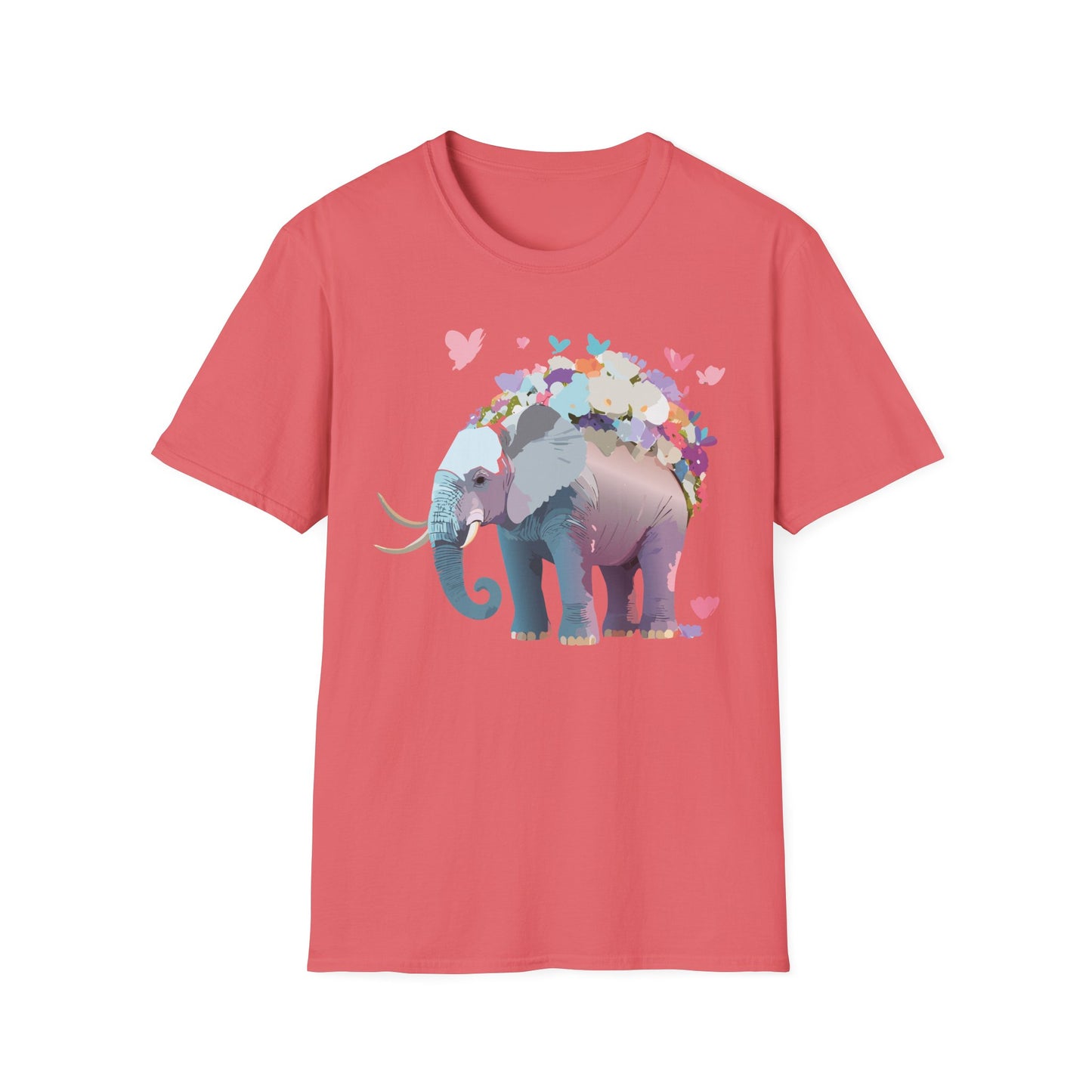 Elephant Shirt, T Shirt with Elephant, Elephant on T Shirt, T Shirt with Animation, Animals Tee Shirt
