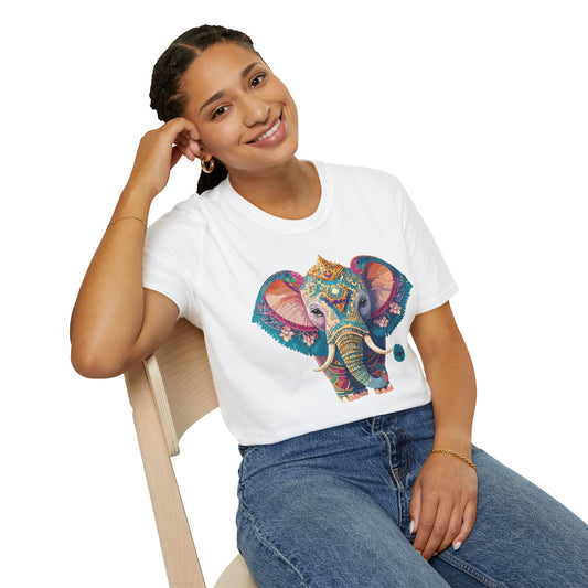 Elephant Shirt Unisex Animal Tee Softstyle 100 Percent Ring Spun Cotton Gildan 64000