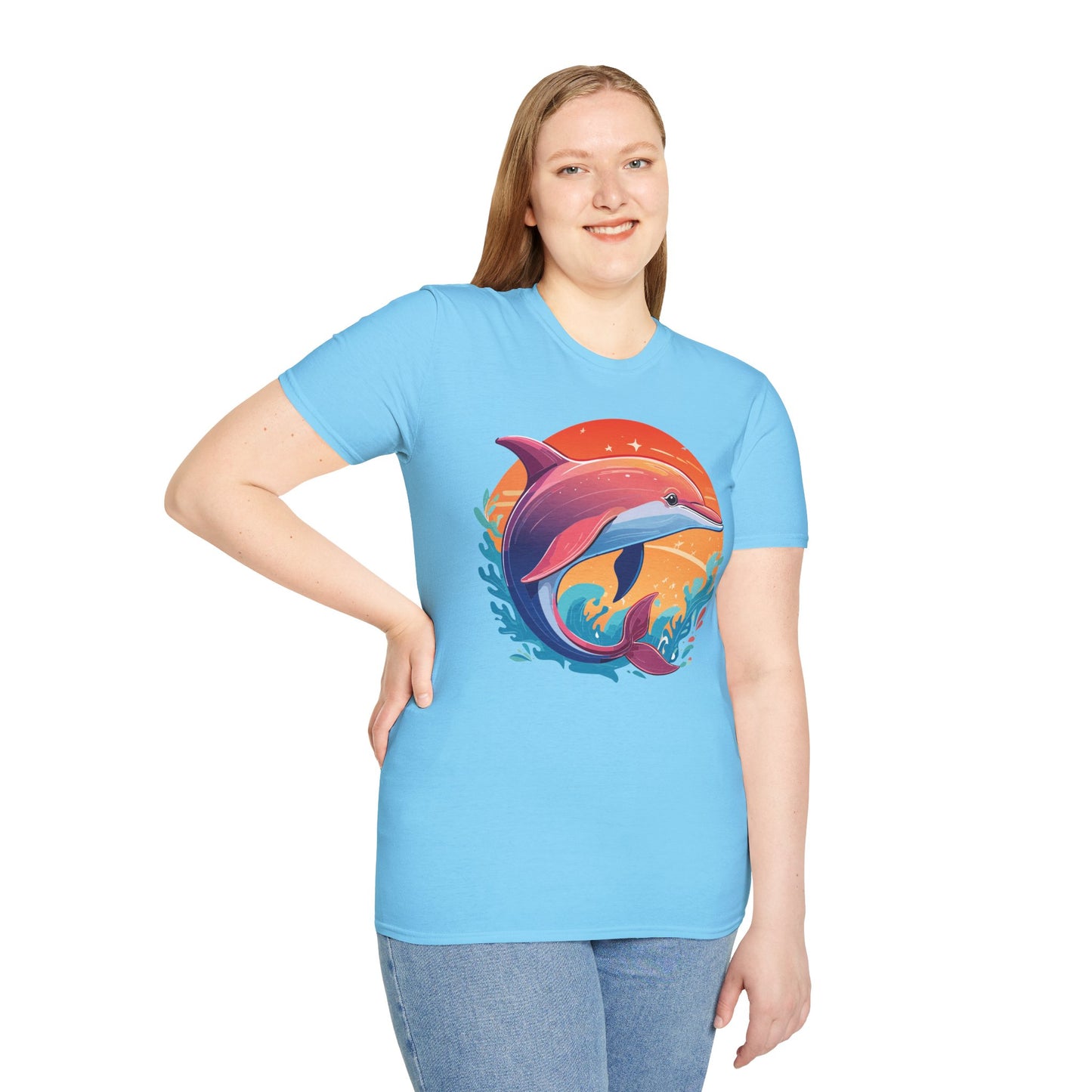 Dolphin Shirts, Shirt with Dolphin, Fish Tee Shirt, Animal Shirt