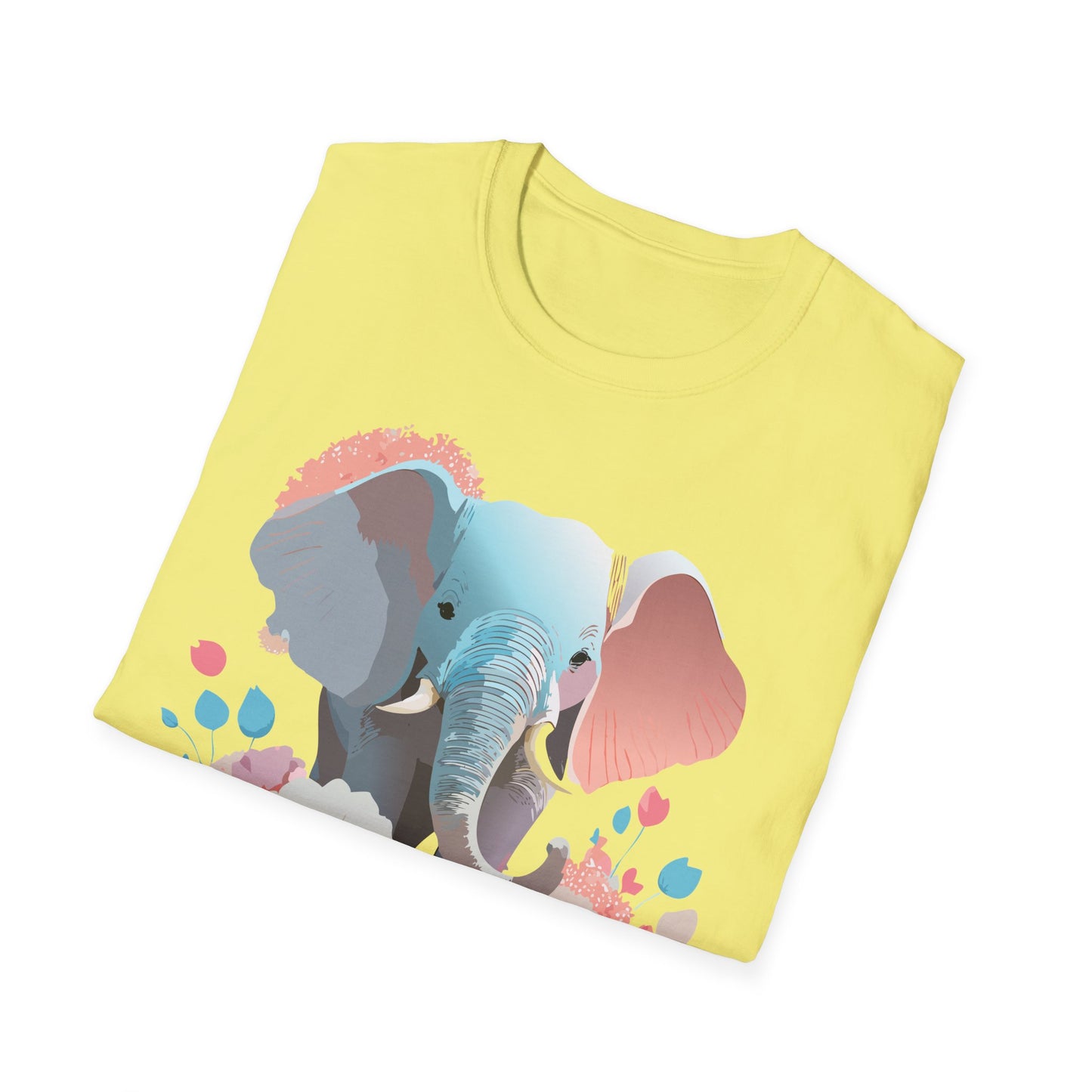 Elephant Shirt, T Shirt with Elephant, Elephant on T Shirt, T Shirt with Animation, Animals Tee Shirt