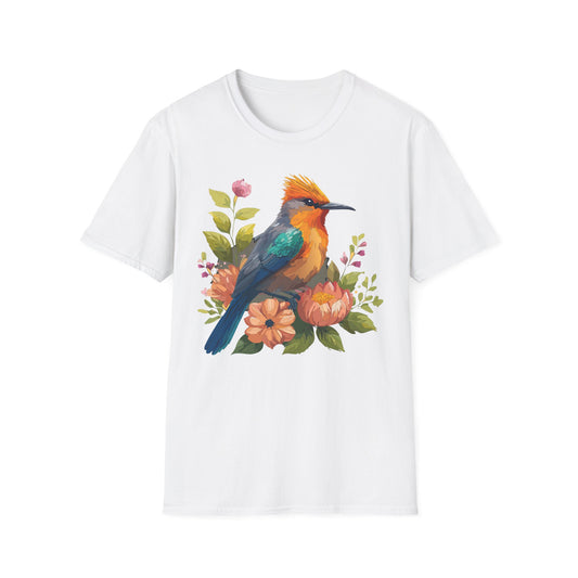 Bird T-Shirt, Floral Bird T Shirt, Shirt with Bird, Shirt with Animal