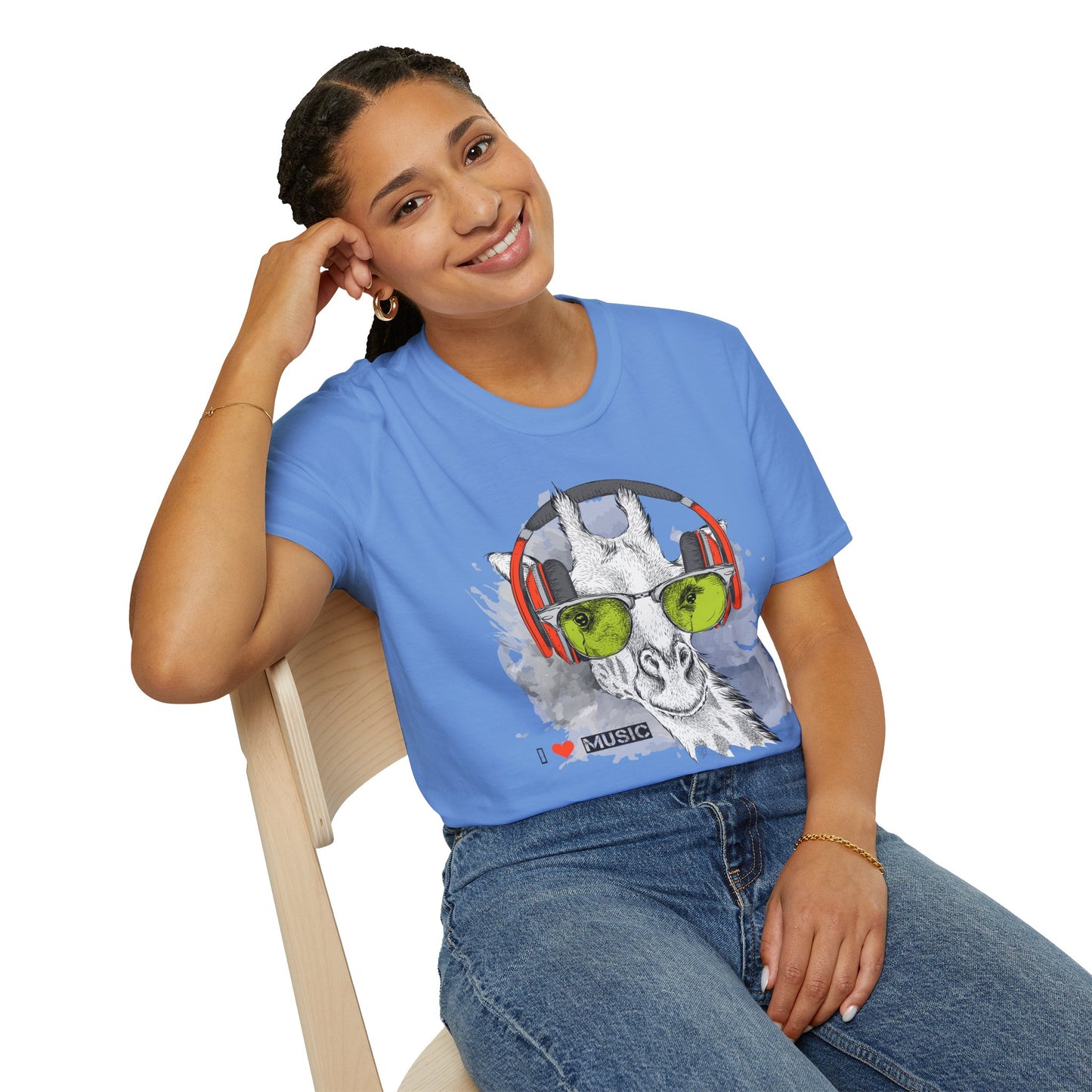 I love Music Animals Shirts, Shirt with Animals, Animals with Headphones Shirt
