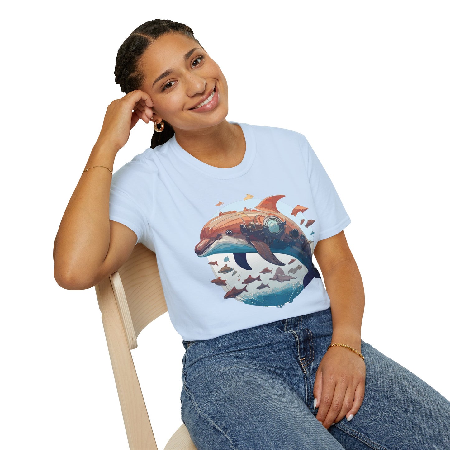 Dolphin Shirts, Shirt with Dolphin, Fish Tee Shirt, Animal Shirt