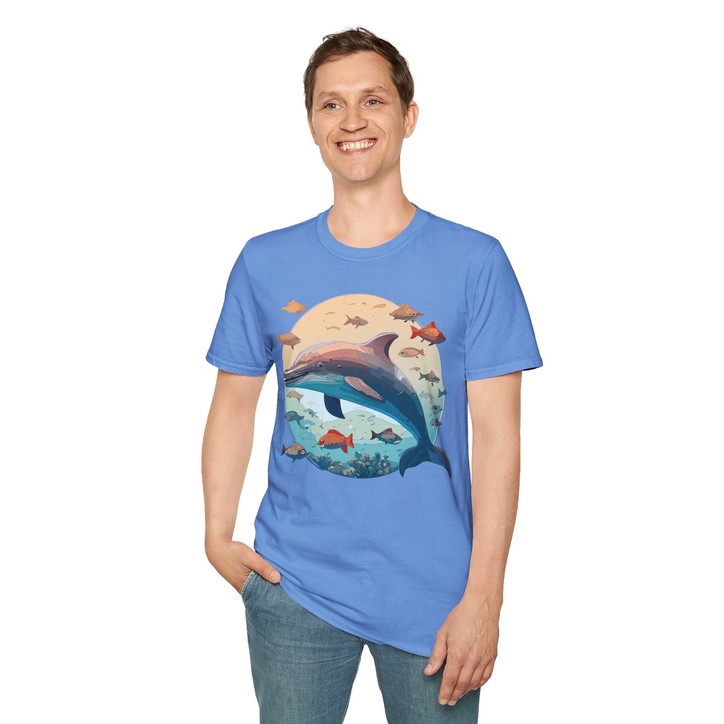 Dolphin Shirts, Shirt with Dolphin, Fish Tee Shirt, Animal Shirt